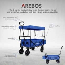 AREBOS Handwagen Vouwbare Dak Handwagen Vouwbare Trolley Uitrustingswagen Blauw 19 AREBOS Handwagen Vouwbare Dak Handwagen Vouwbare Trolley Uitrustingswagen Blauw -Gekoelde Tassen Winkel 1200x1200 828