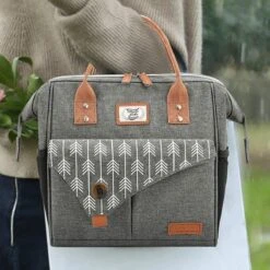 HN® Lunchtas Grijs Pijlen, Geïsoleerde Koeltas, Lekvrij, Extra Grote Opening Voor De Lunch Box, 25×16,5×26cm Design Heren En Dames -Gekoelde Tassen Winkel 1200x1200 92