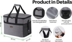 Packaway 4 Laags Geïsoleerde Koeltas - Lunchtas 30 Liter - Grijs -Gekoelde Tassen Winkel 1200x699 1