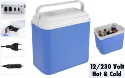 Excellent Cool Solutions - Draagbare Koelbox - Met Verwarm Functie - Blauw/wit - 24 Liter - 12V & 230V