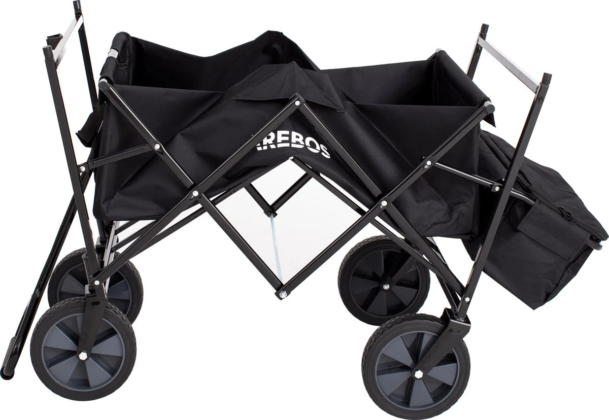 AREBOS Handwagen Vouwbare Dak Handwagen Vouwbare Trolley Uitrustingswagen Zwart 11 AREBOS Handwagen Vouwbare Dak Handwagen Vouwbare Trolley Uitrustingswagen Zwart - Afbeelding 11