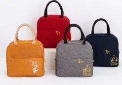 Koeltas - Lunchtas - Volwassenen En Kinderen - Compact Picknick & Lunchtasje - Lunch - Werk - Diep Goud -Gekoelde Tassen Winkel 1200x835