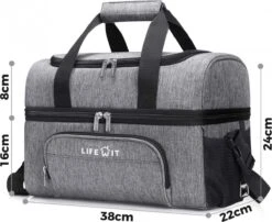 Lifewit 20L Koeltas | 20 Liter | Opvouwbaar | Koelbox-Koeltas | Isolatietas/ Picknicktas Voor Levensmiddelen / Grijs -Gekoelde Tassen Winkel 1200x982