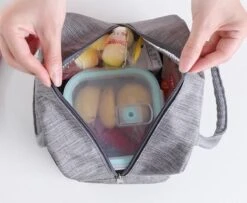 Koeltas - Lunchtas - Volwassenen En Kinderen - Compact & Handig: Zomer - Picknick -School - Lunch - Werk - Klassiek Grijs -Gekoelde Tassen Winkel 1200x987