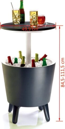 Keter Coolbar Partytafel – 49,5x49,5x57cm - Antraciet 13 Keter Coolbar Partytafel – 49,5x49,5x57cm - Antraciet -Gekoelde Tassen Winkel 605x1200