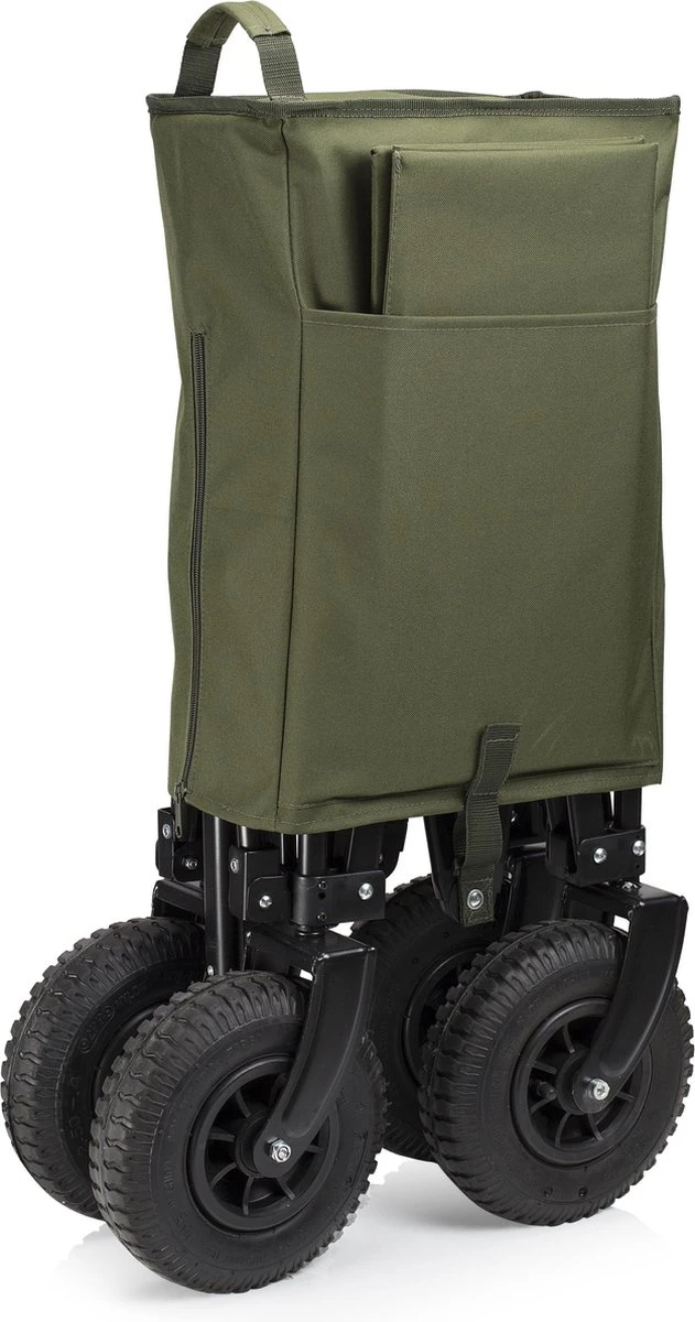 Campart Bolderkar HC-0915 - Opvouwbaar - Bolderwagen Met Stevig Harmonicaframe - Inclusief Opbergtas En Bodemplaat - Groen 3 Campart Bolderkar HC-0915 - Opvouwbaar - Bolderwagen Met Stevig Harmonicaframe - Inclusief Opbergtas En Bodemplaat - Groen - Afbeelding 3
