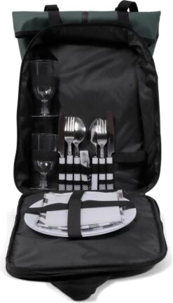 Norländer Picknick Rugtas - Koeltas - Inclusief Bestek - Groen -Gekoelde Tassen Winkel 687x1200