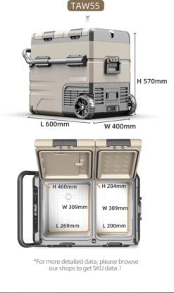 Alpicool 55L - Koelkast/vriezer - 12V-24V/230V - Compressor - APP - Voor Auto En Huis - Outdoor Camping Benodigdheden -Gekoelde Tassen Winkel 715x1200