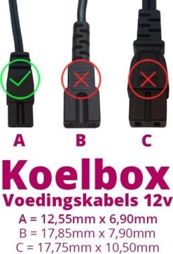 Merkloos Koelboxkabel 12V Voedingskabel Koelbox - 2 Meter -Gekoelde Tassen Winkel 819x1200
