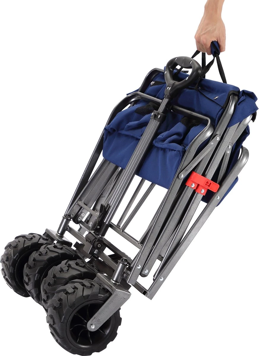 AREBOS Handkar | Transportwagen | Apparatuurwagen | Opvouwbaar | Blauw 12 AREBOS Handkar | Transportwagen | Apparatuurwagen | Opvouwbaar | Blauw - Afbeelding 12