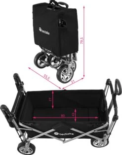 Tectake - Opvouwbare Bolderwagen Handkar Nico Zwart - 403549 14 Tectake - Opvouwbare Bolderwagen Handkar Nico Zwart - 403549 -Gekoelde Tassen Winkel 942x1200 5