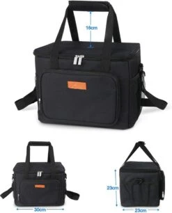 Lunchtas - Koeltas Voor Dames En Heren - Cool Bag - 4 Laags Geïsoleerde Koeltas - Kleine Cooler - Lunch Box - Lunchtas 15 Liter- Zwart -Gekoelde Tassen Winkel 969x1200