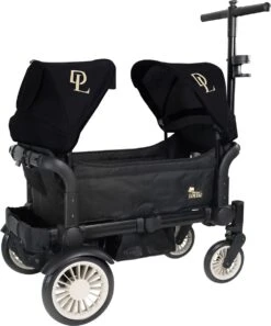 Deryan Luxe Sandy Bolderkar - Duo Buggy - Tandem Buggy - Opvouwbaar - Inklapbare Bolderwagen - Duo Kinderwagen - Zwart -Gekoelde Tassen Winkel 999x1200 1